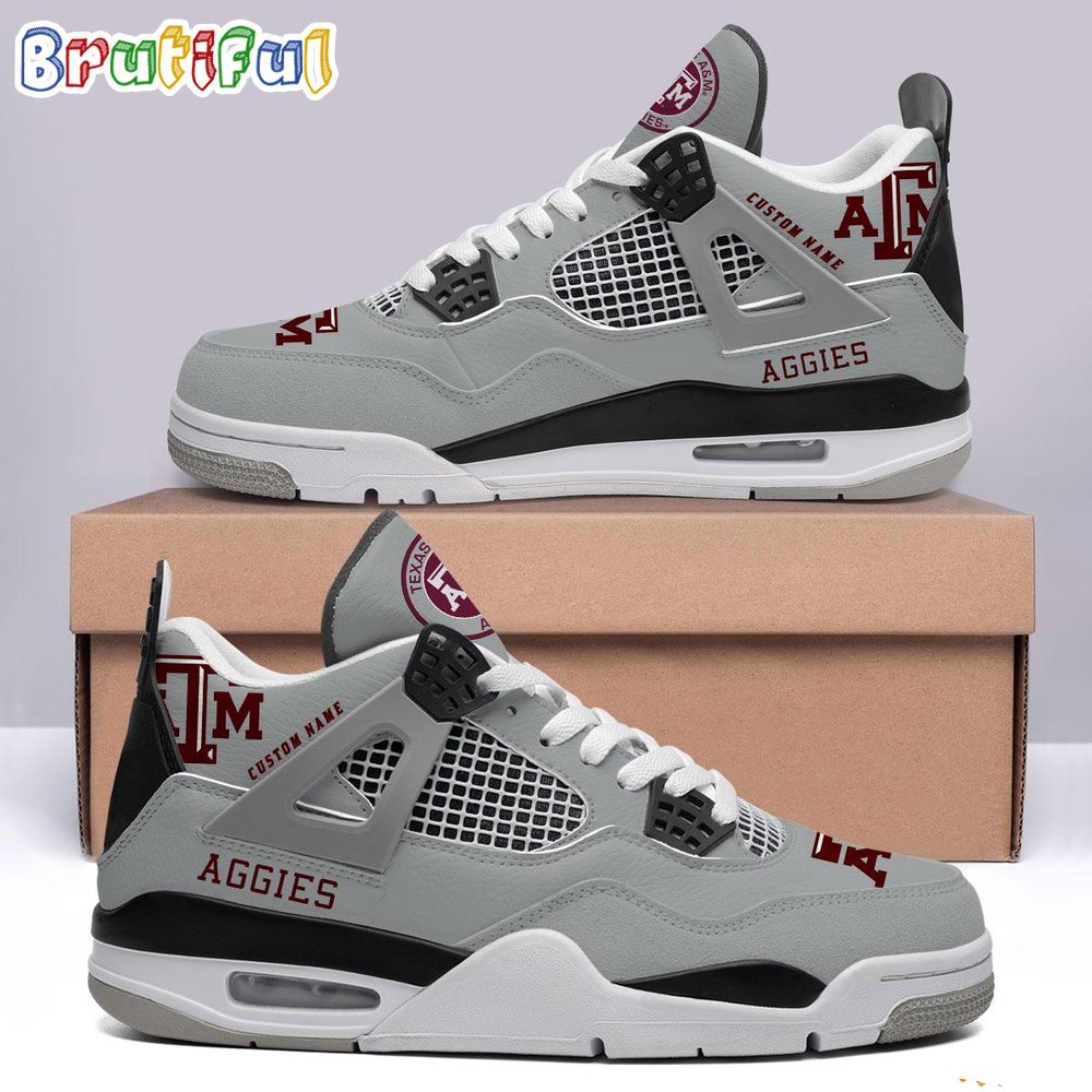 JWFancy Texas AM Aggies AJ4 Sneakers Shoes For Men And Women