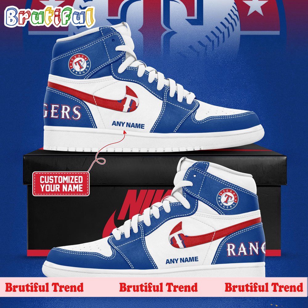 JWFancy Texas Rangers AJ1 High Sneakers Shoes For Men And Women
