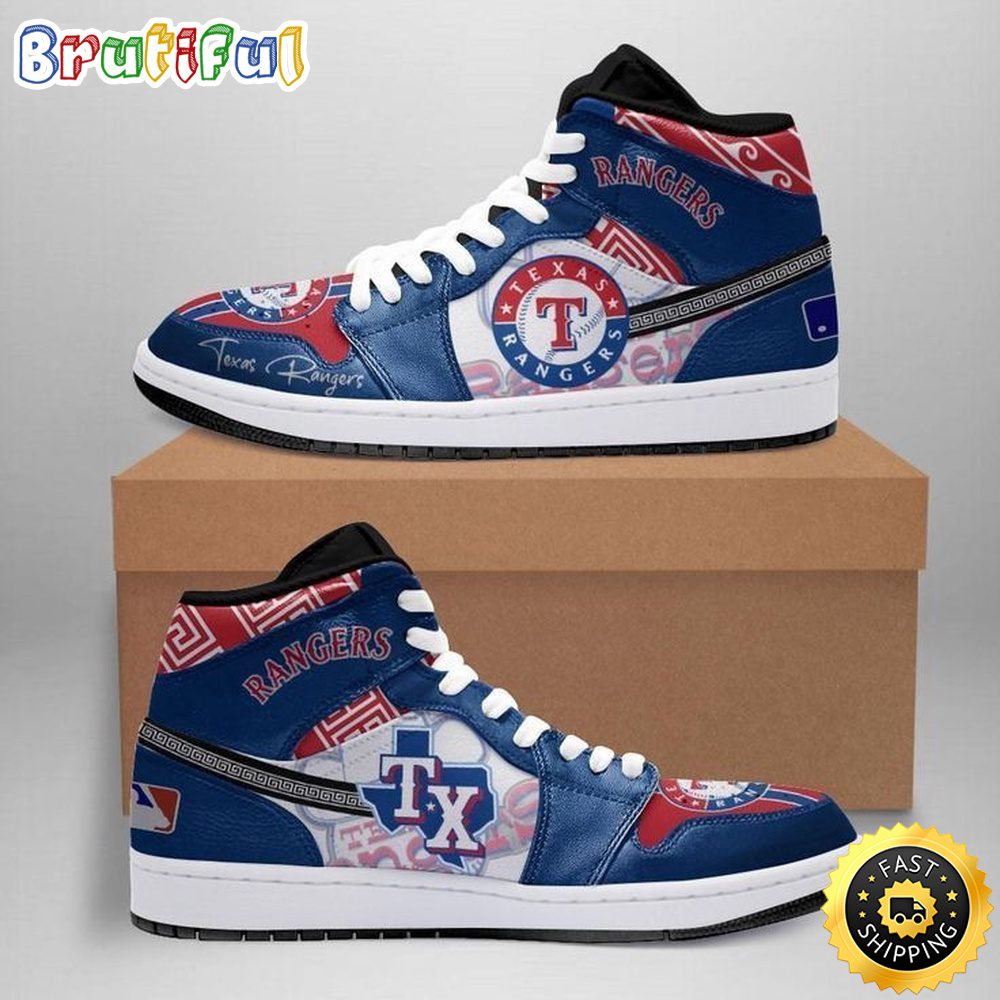 JWFancy Texas Rangers AJ1 High Sneakers Shoes For Men And Women