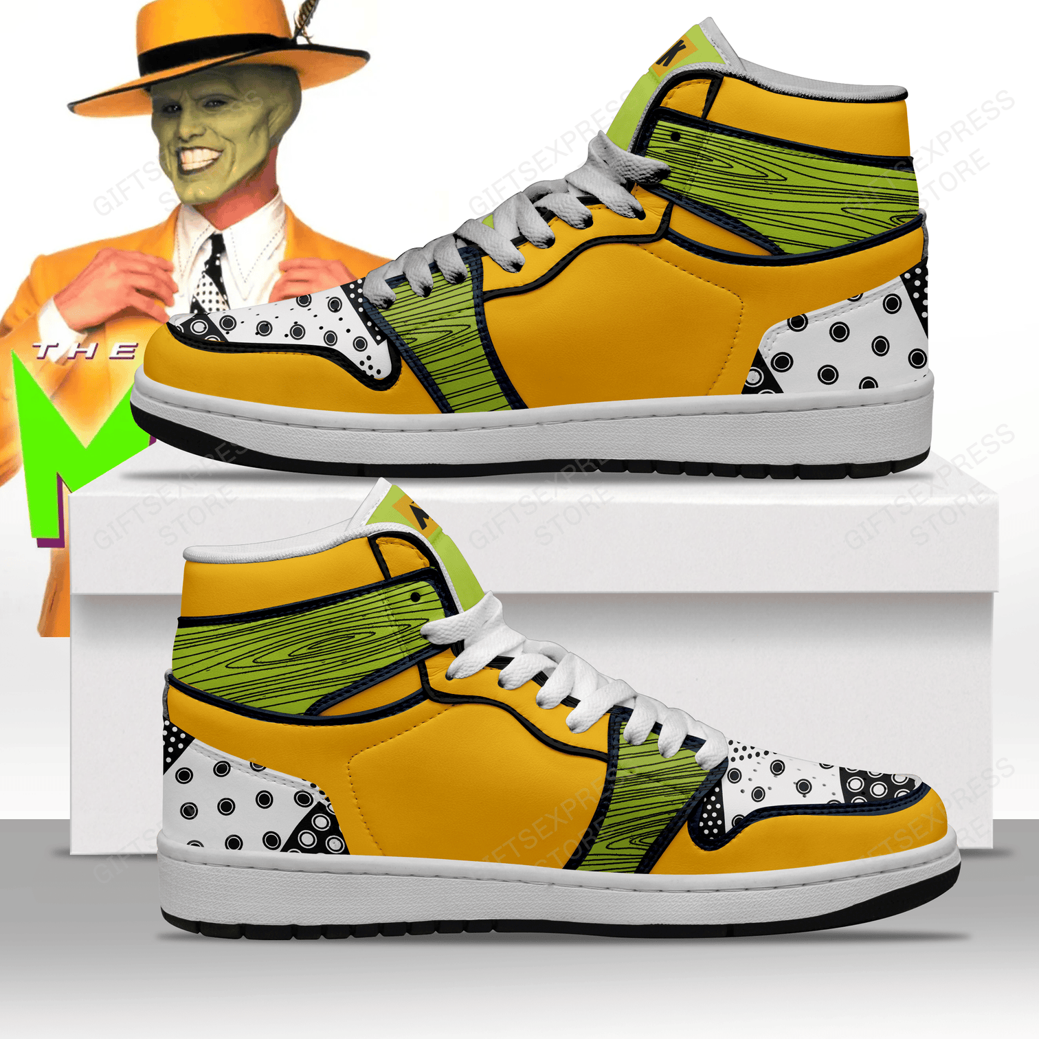 JWFancy The Mask AJ1 High Sneakers Shoes For Men And Women