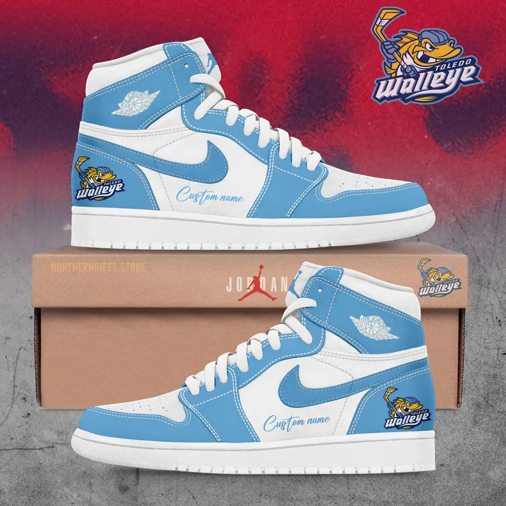 JWFancy Toledo Walleye AJ1 High Sneakers Shoes For Men And Women