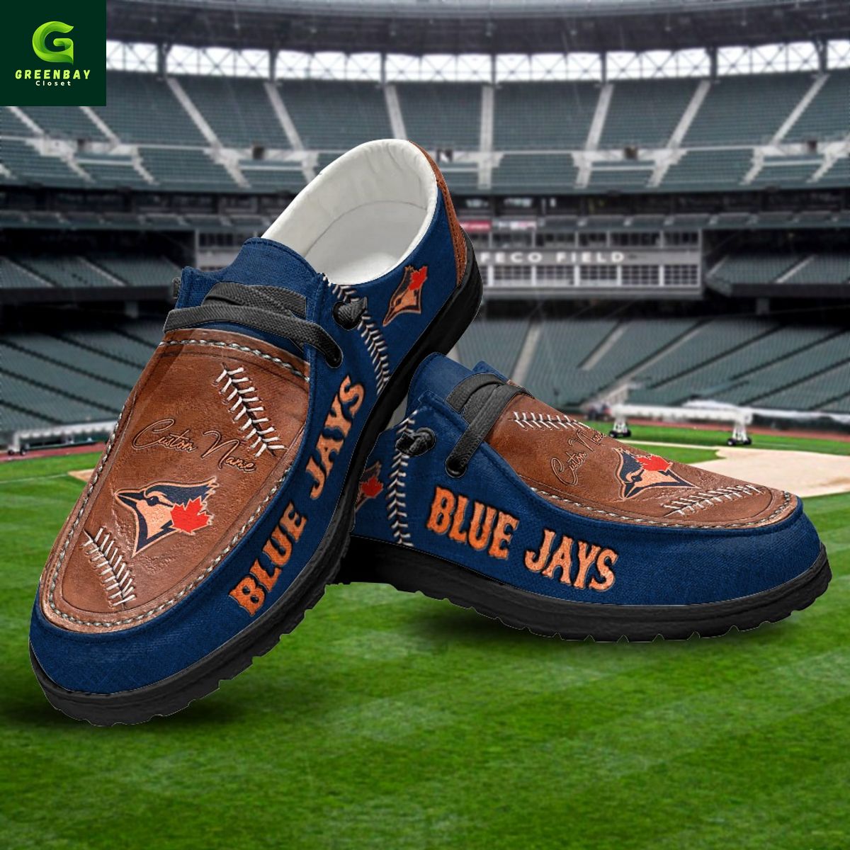 JWFancy Toronto Blue Jays Hey Dude Shoes Wally Men's Lace Up Loafers Comfortable For Men And Women