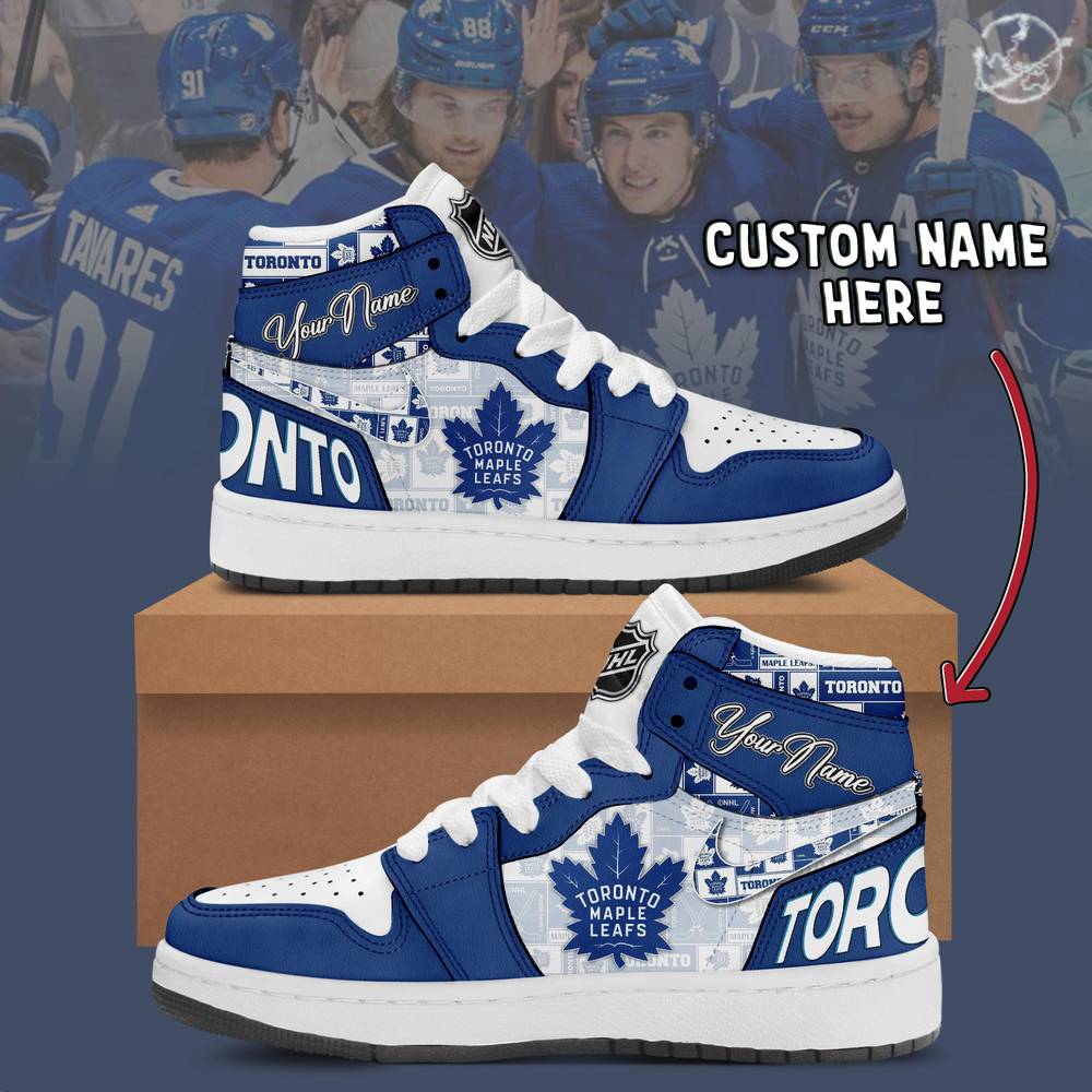 JWFancy Toronto Maple Leafs AJ1 High Sneakers Shoes For Men And Women