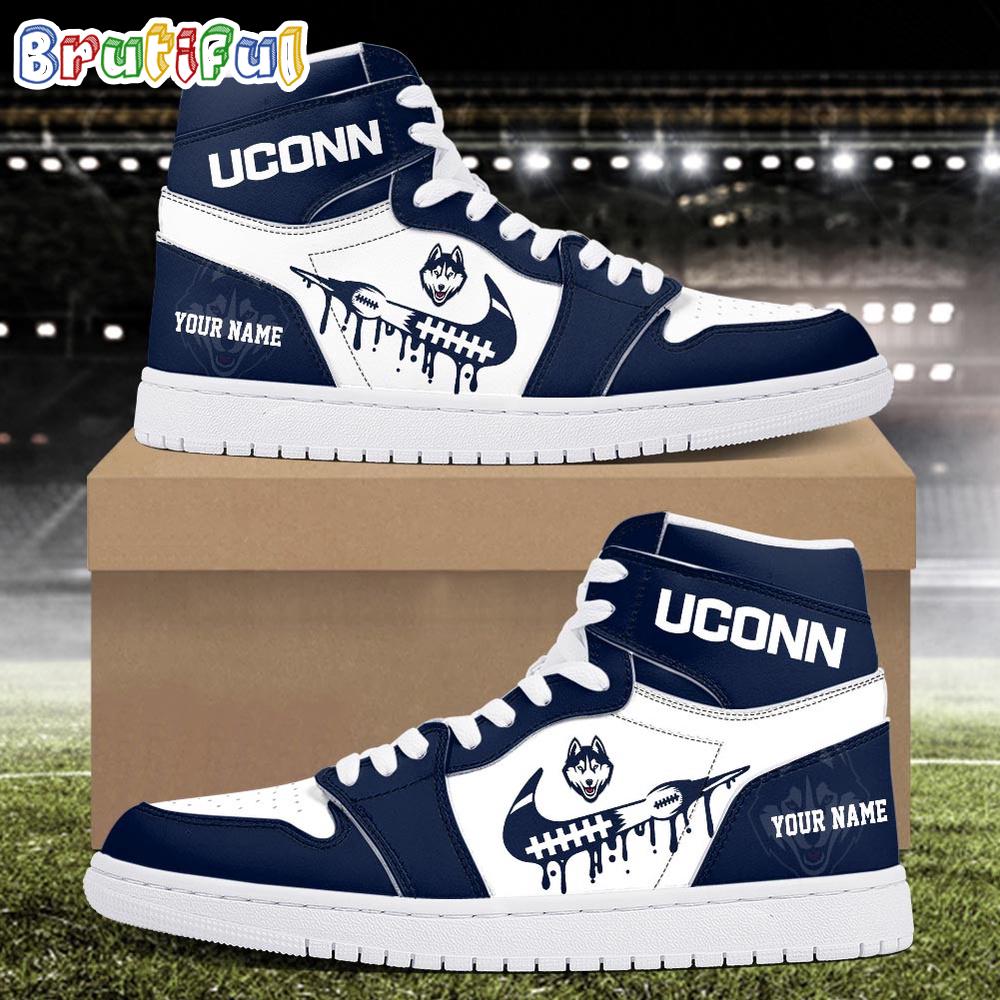 JWFancy Uconn Huskies AJ1 High Sneakers Shoes For Men And Women