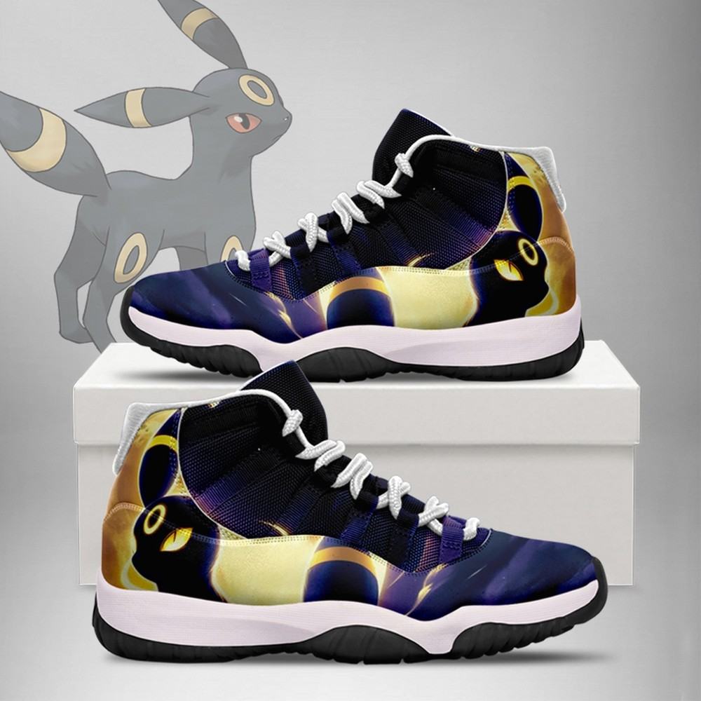JWFancy Umbreon Pokemon Black Version 2 AJ11 Sneakers Shoes For Men And Women