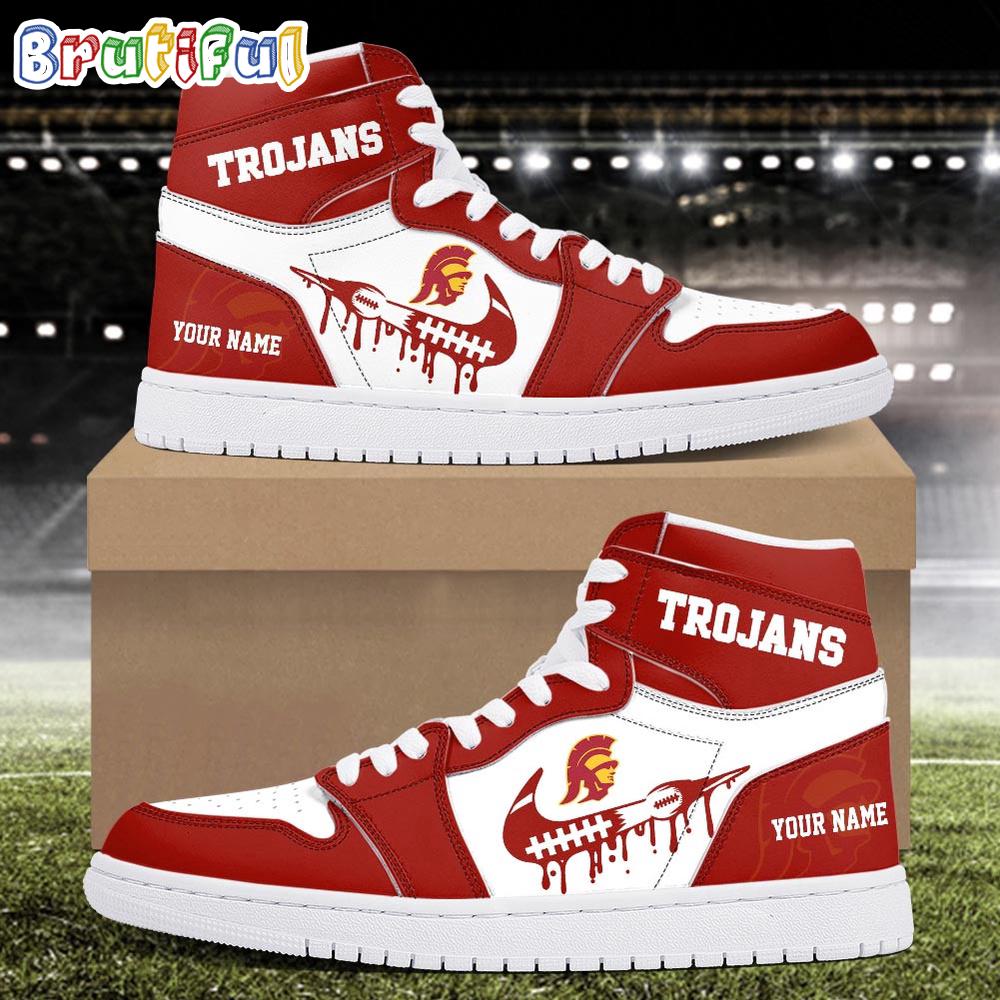 JWFancy USC Trojans AJ1 High Sneakers Shoes For Men And Women