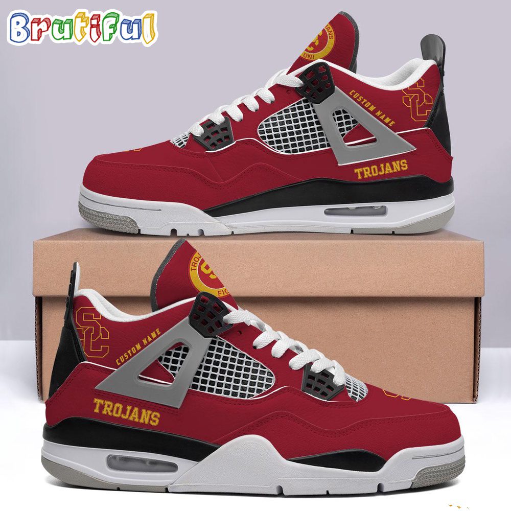 JWFancy USC Trojans AJ4 Sneakers Shoes For Men And Women