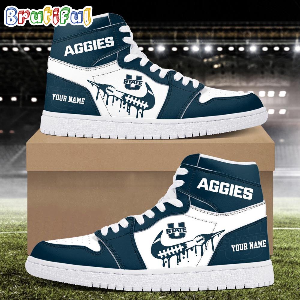 JWFancy Utah State Aggies AJ1 High Sneakers Shoes For Men And Women