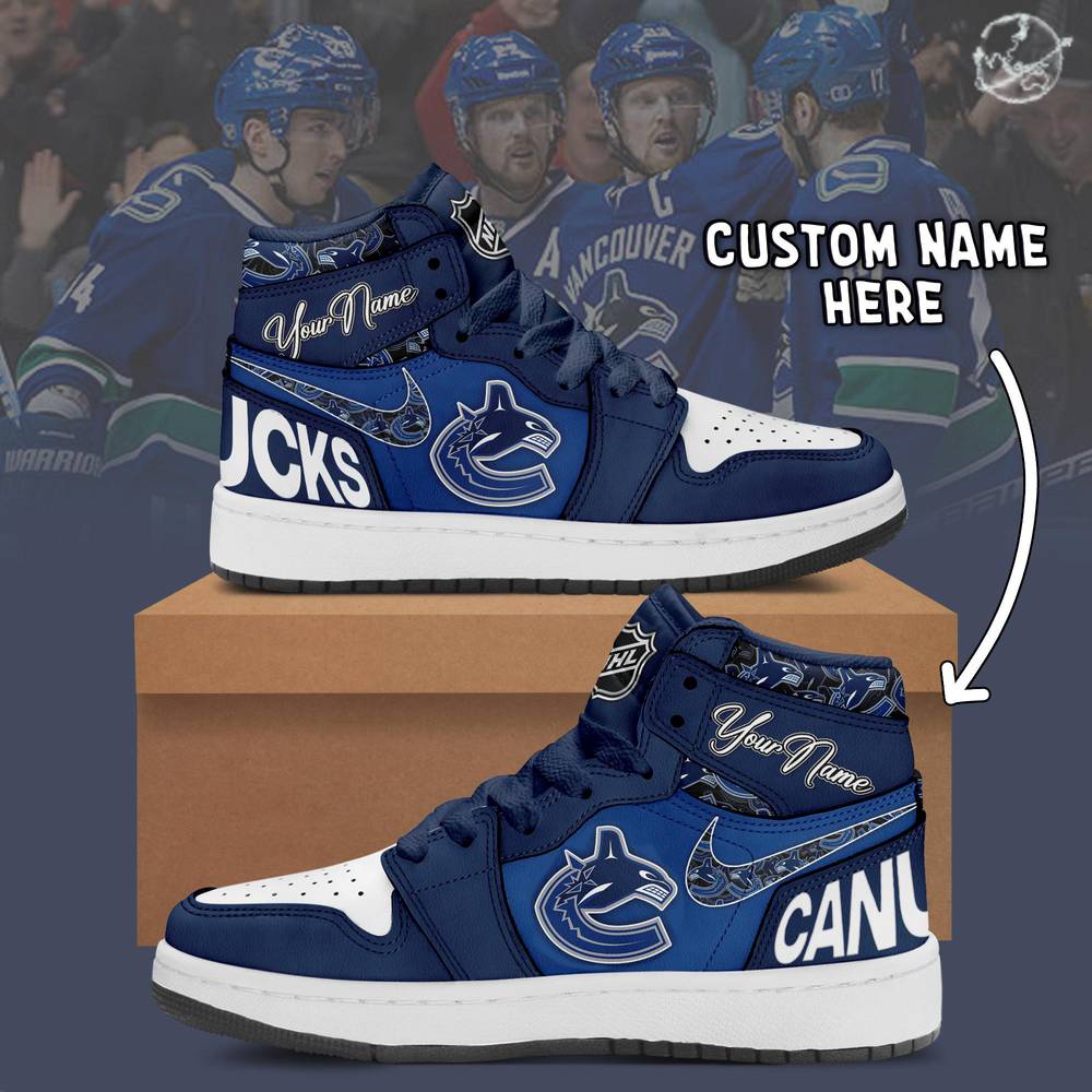 JWFancy Vancouver Canucks AJ1 High Sneakers Shoes For Men And Women