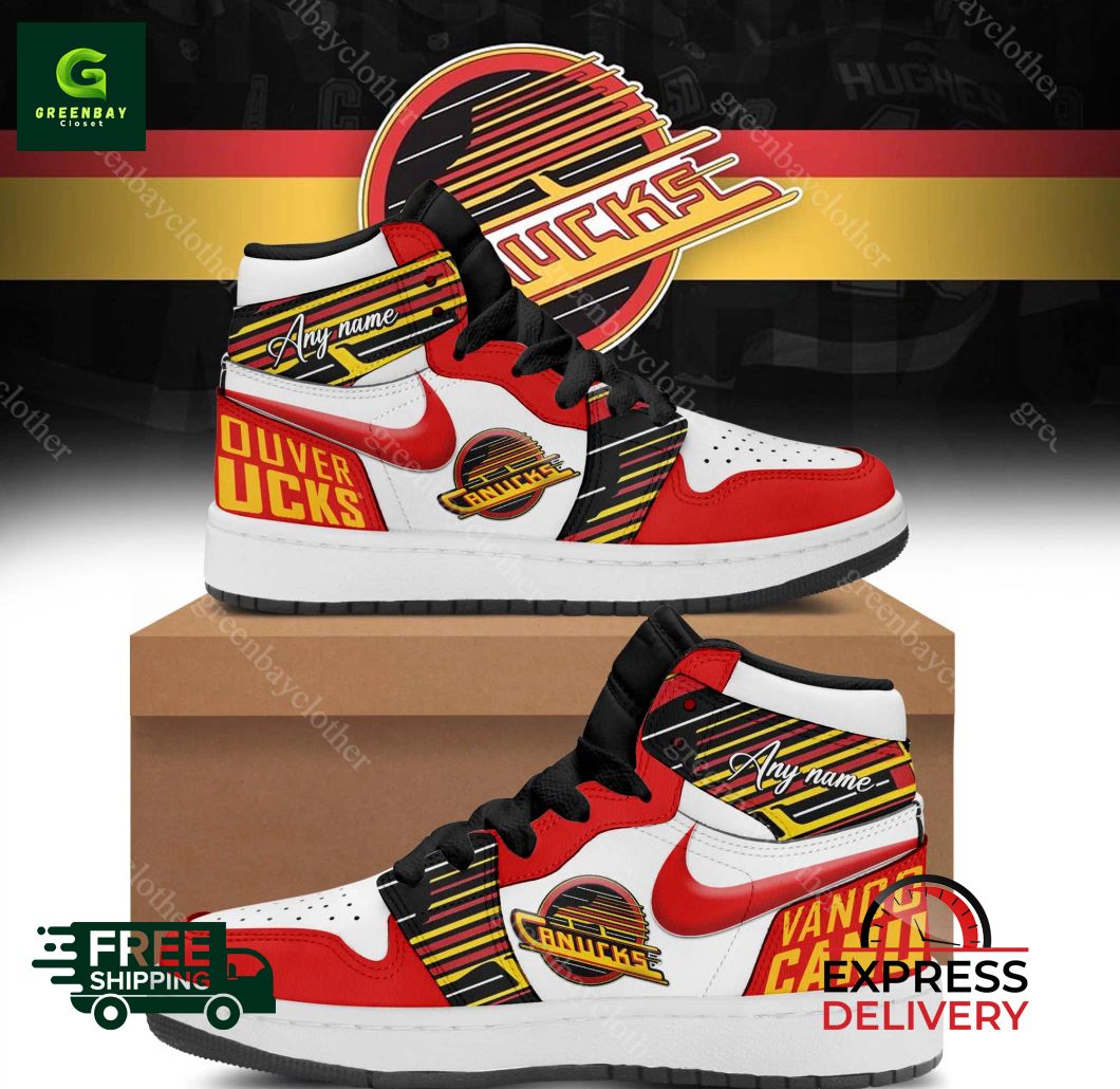 JWFancy Vancouver Canucks AJ1 High Sneakers Shoes For Men And Women