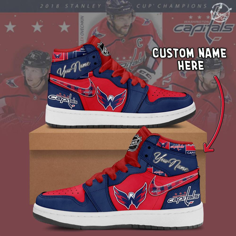 JWFancy Washington Capitals AJ1 High Sneakers Shoes For Men And Women