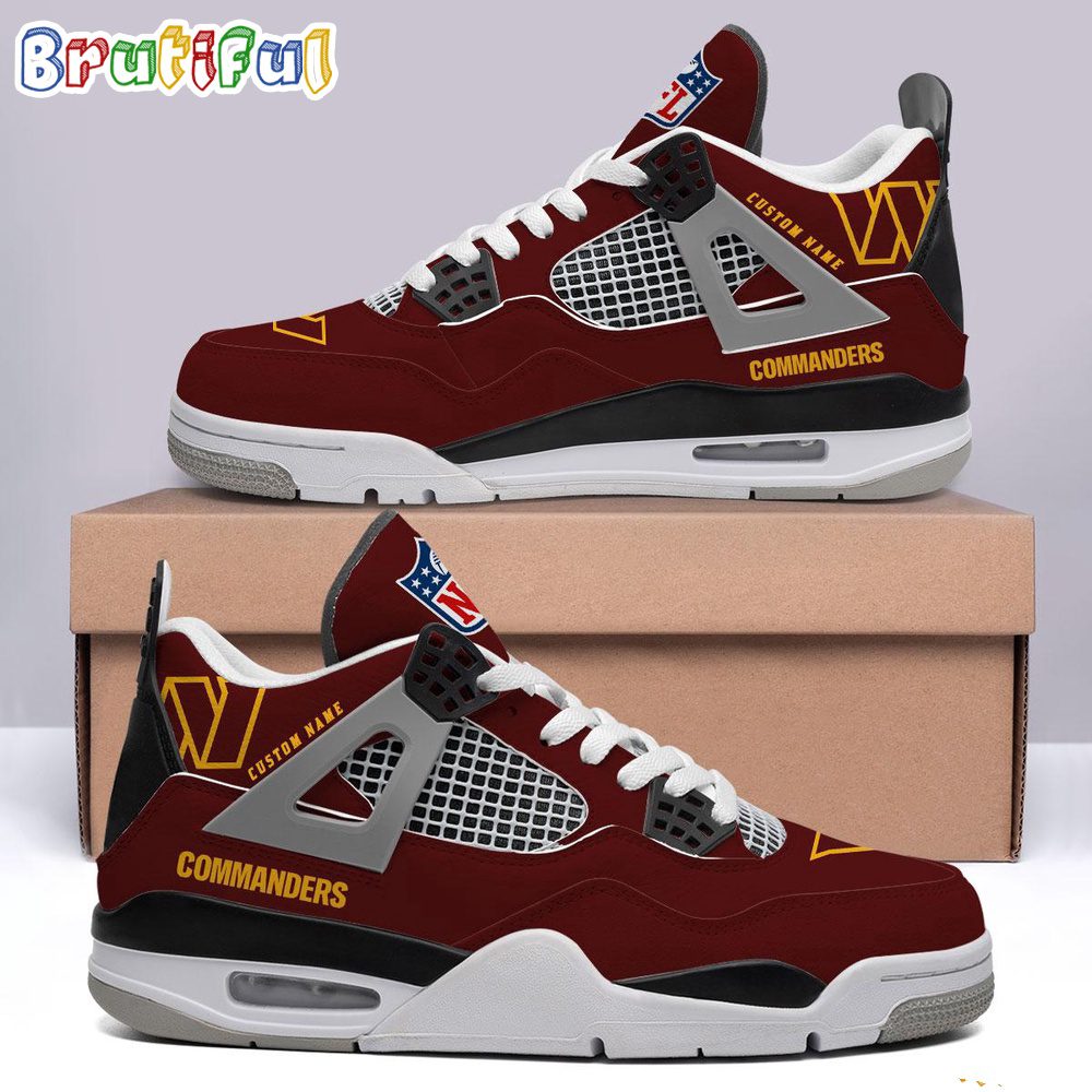 JWFancy Washington Commanders AJ4 Sneakers Shoes For Men And Women