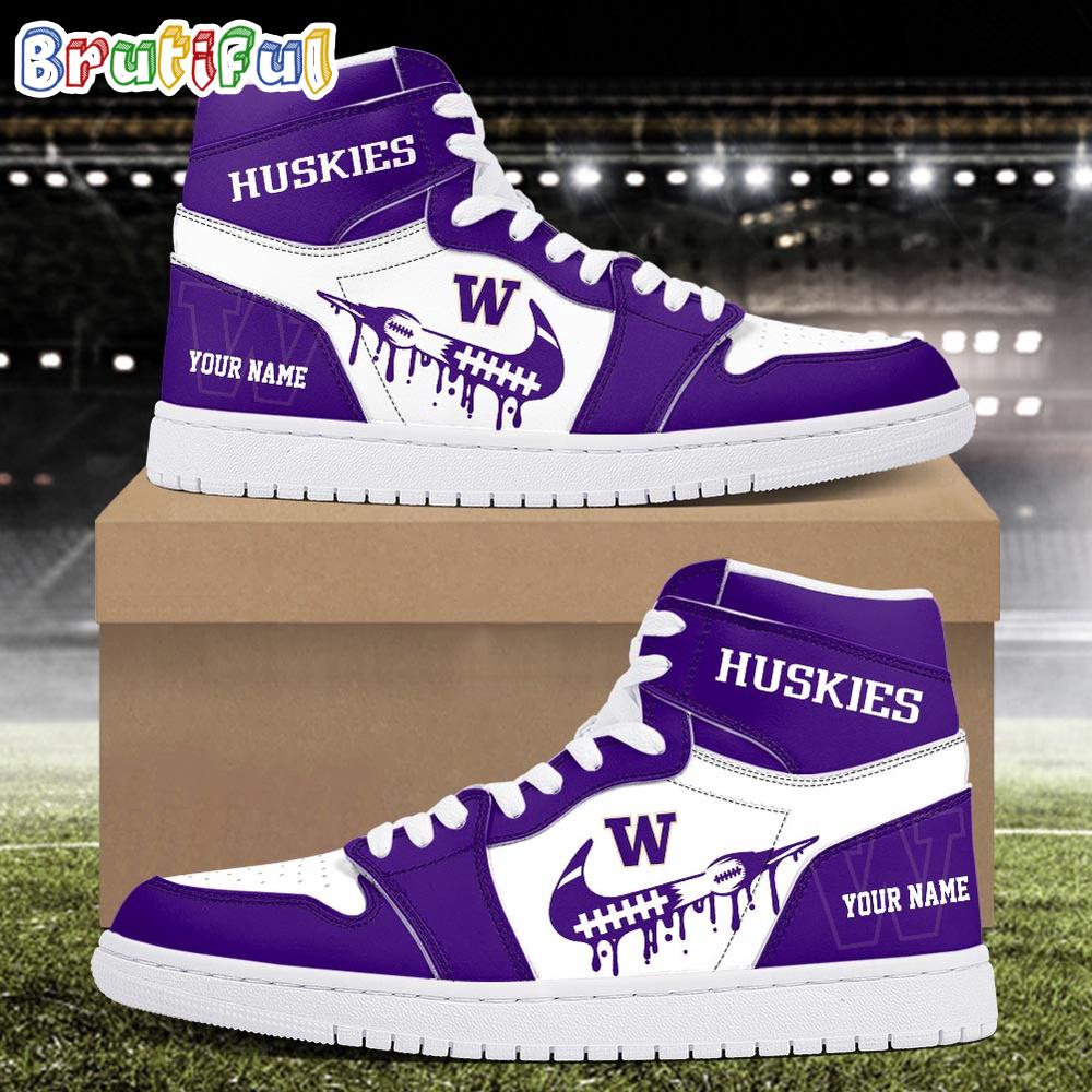 JWFancy Washington Huskies AJ1 High Sneakers Shoes For Men And Women