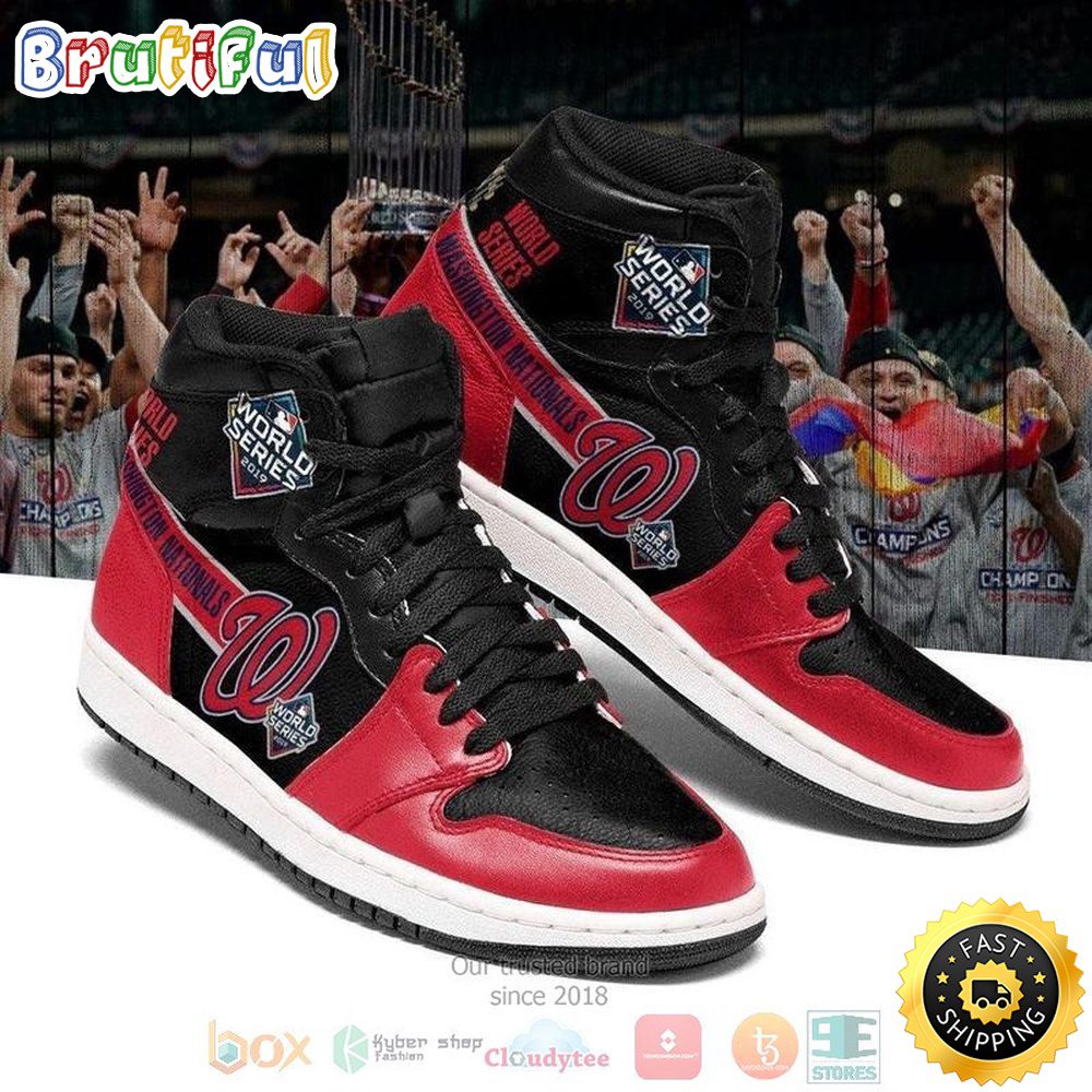 JWFancy Washington Nationals AJ1 High Sneakers Shoes For Men And Women