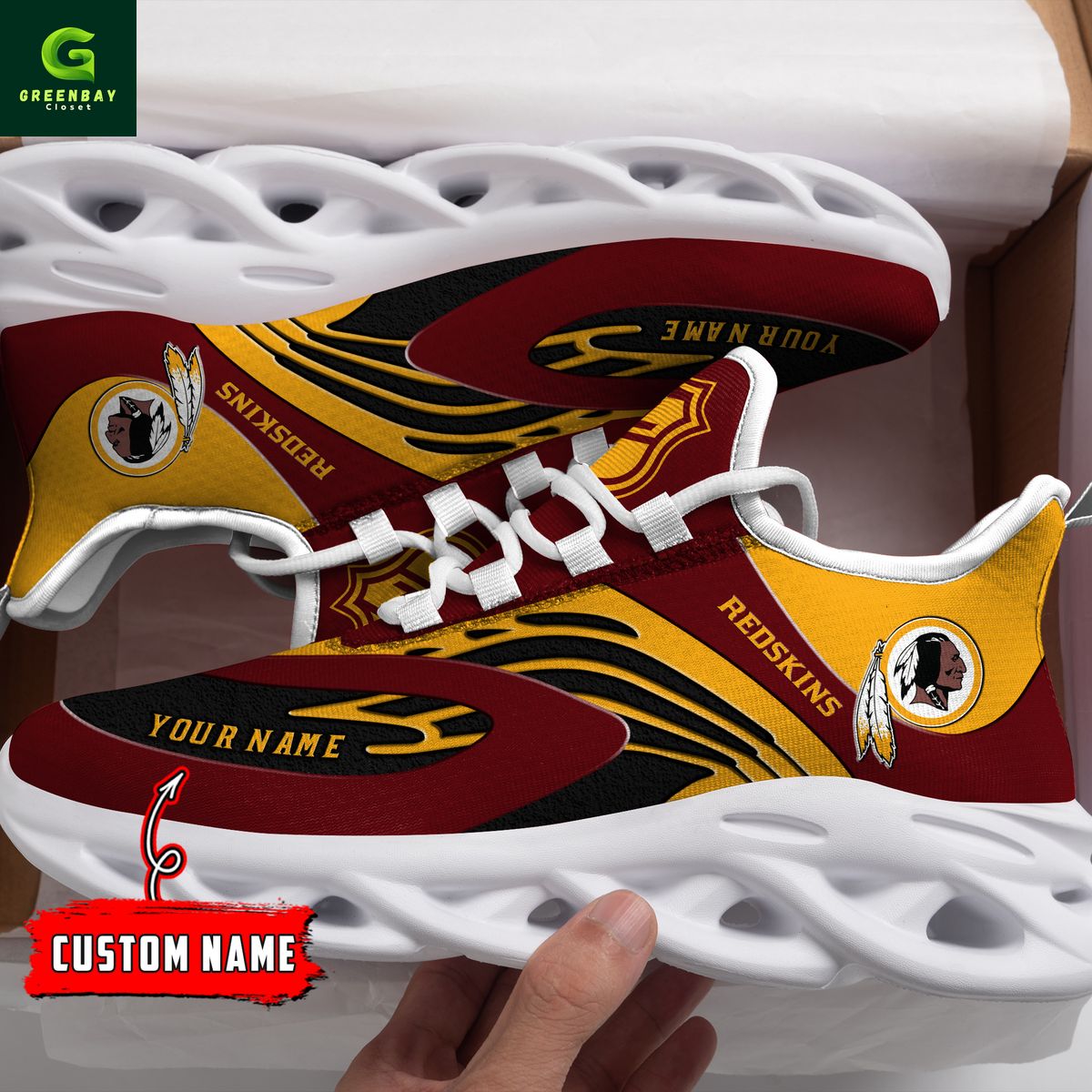 JWFancy Washington Redskins Max Soul Shoes Sneakers For Men And Women