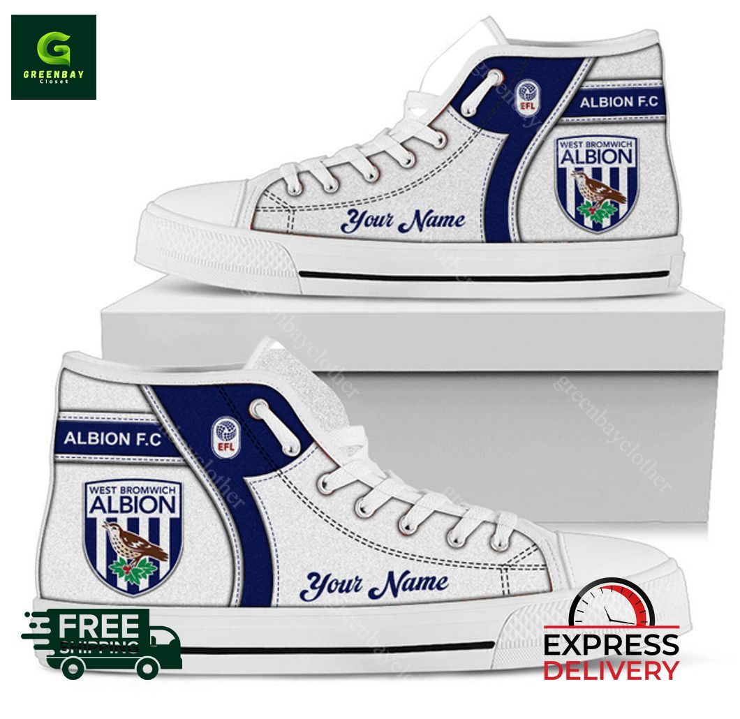 JWFancy West Bromwich Albion High Top Canvas Sneakers Shoes For Men And Women