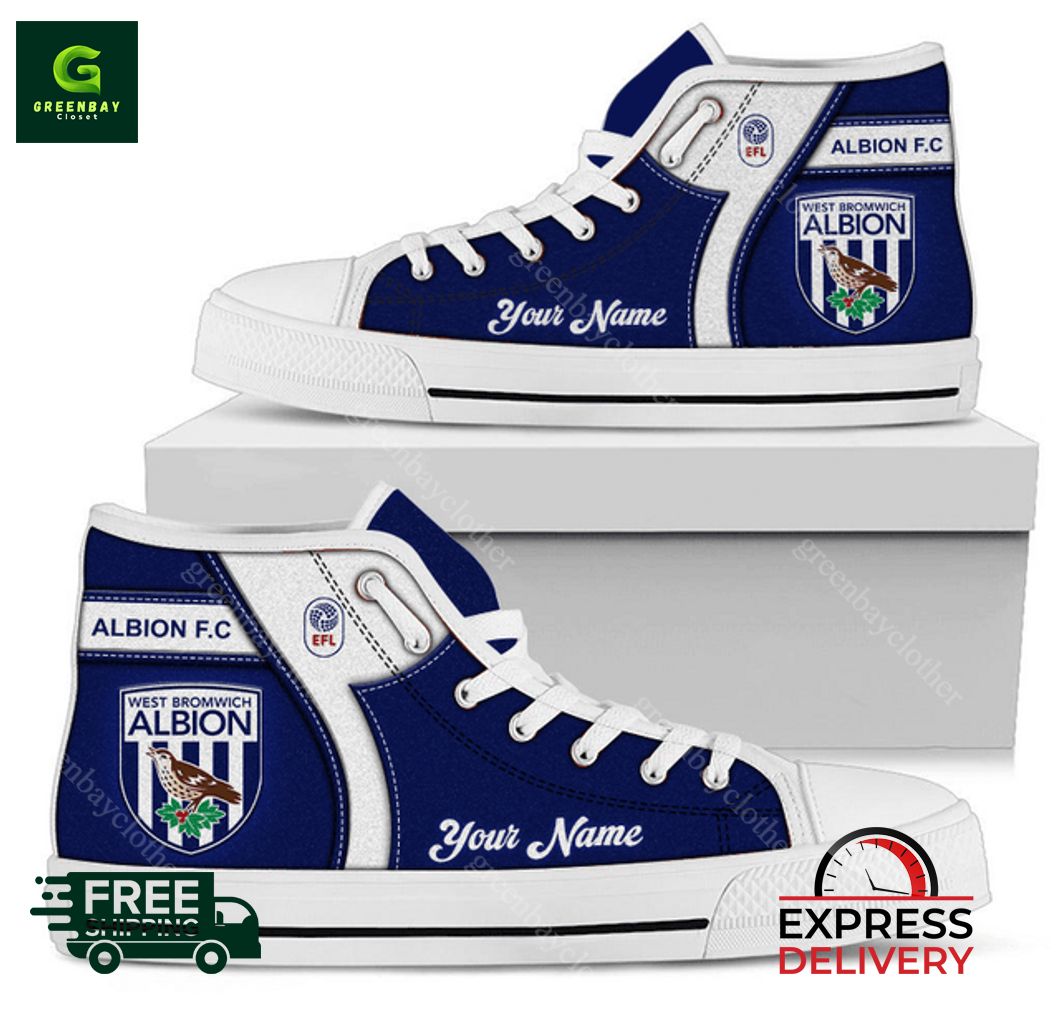 JWFancy West Bromwich Albion High Top Canvas Sneakers Shoes For Men And Women
