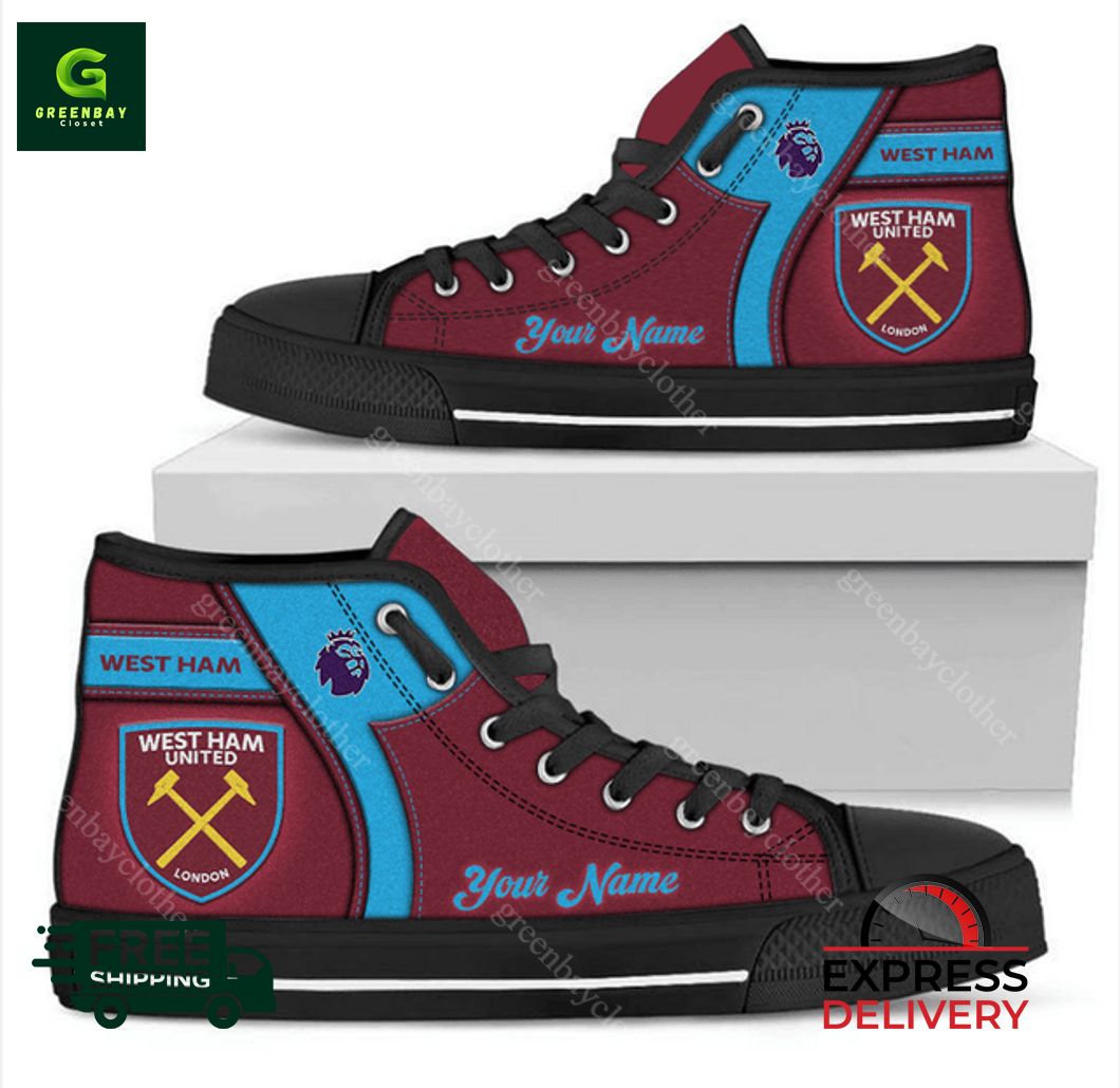 JWFancy West Ham United FC High Top Canvas Sneakers Shoes For Men And Women