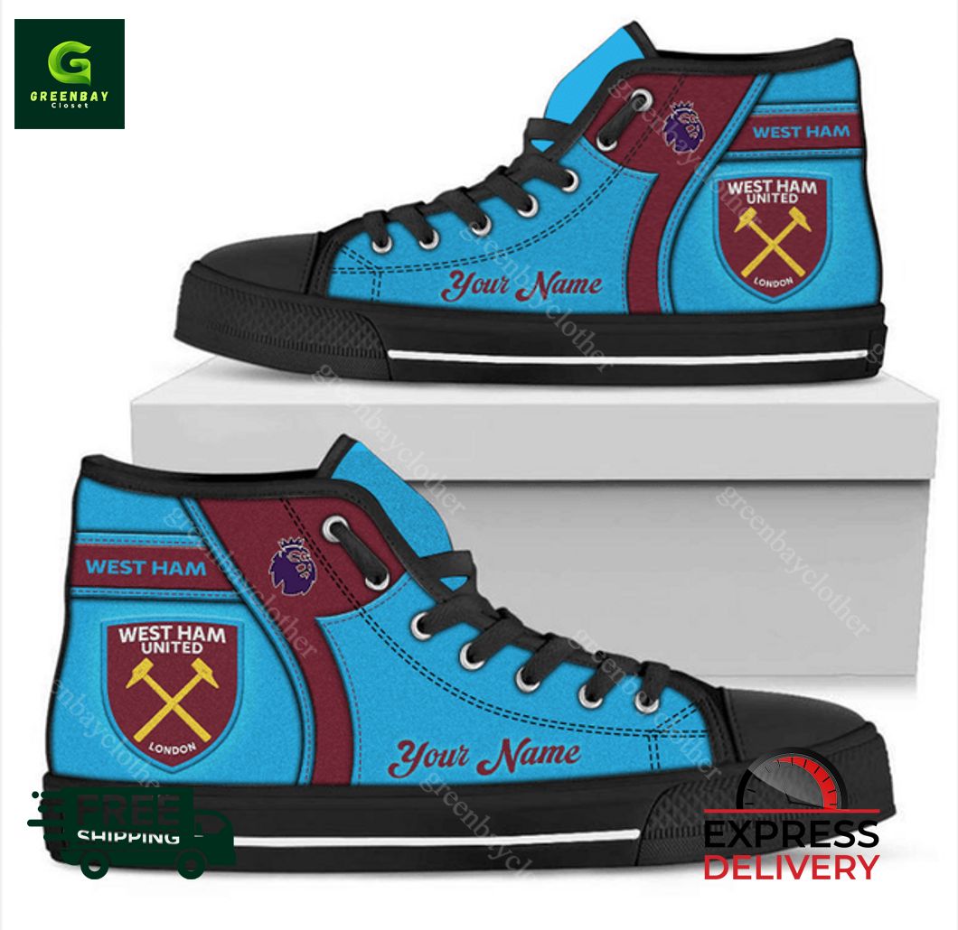 JWFancy West Ham United FC High Top Canvas Sneakers Shoes For Men And Women