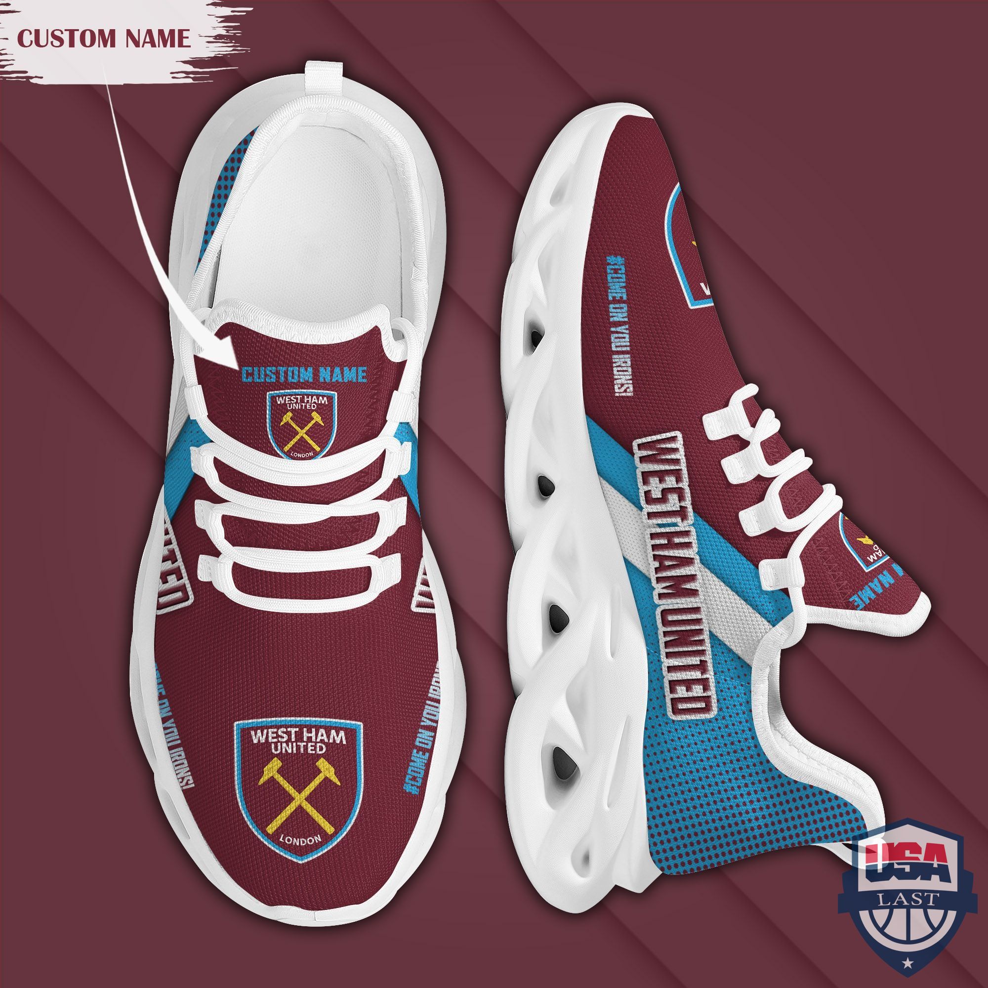 JWFancy West Ham United Max Soul Shoes Sneakers For Men And Women