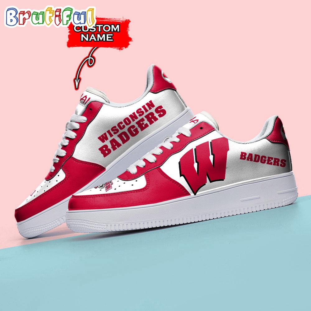 JWFancy Wisconsin Badgers Air Low-Top Sneakers Shoes For Men And Women