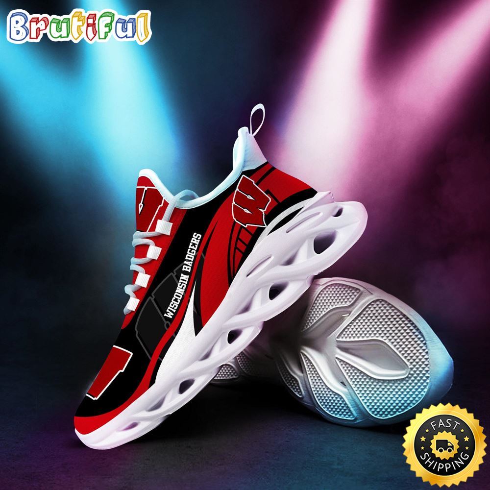JWFancy Wisconsin Badgers Max Soul Shoes Sneakers For Men And Women
