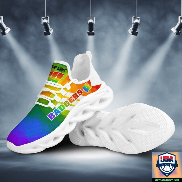 JWFancy Wisconsin Badgers Max Soul Shoes Sneakers For Men And Women